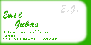 emil gubas business card